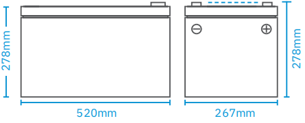 12.8V 250Ah 3200Wh Deep cycle battery pack