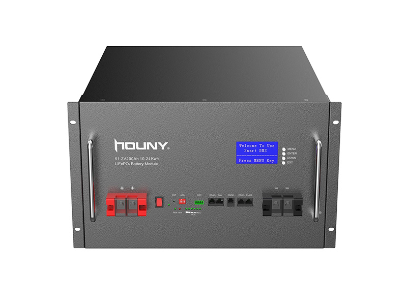 51.2V 200Ah LiFePO4 rack-mounted battery